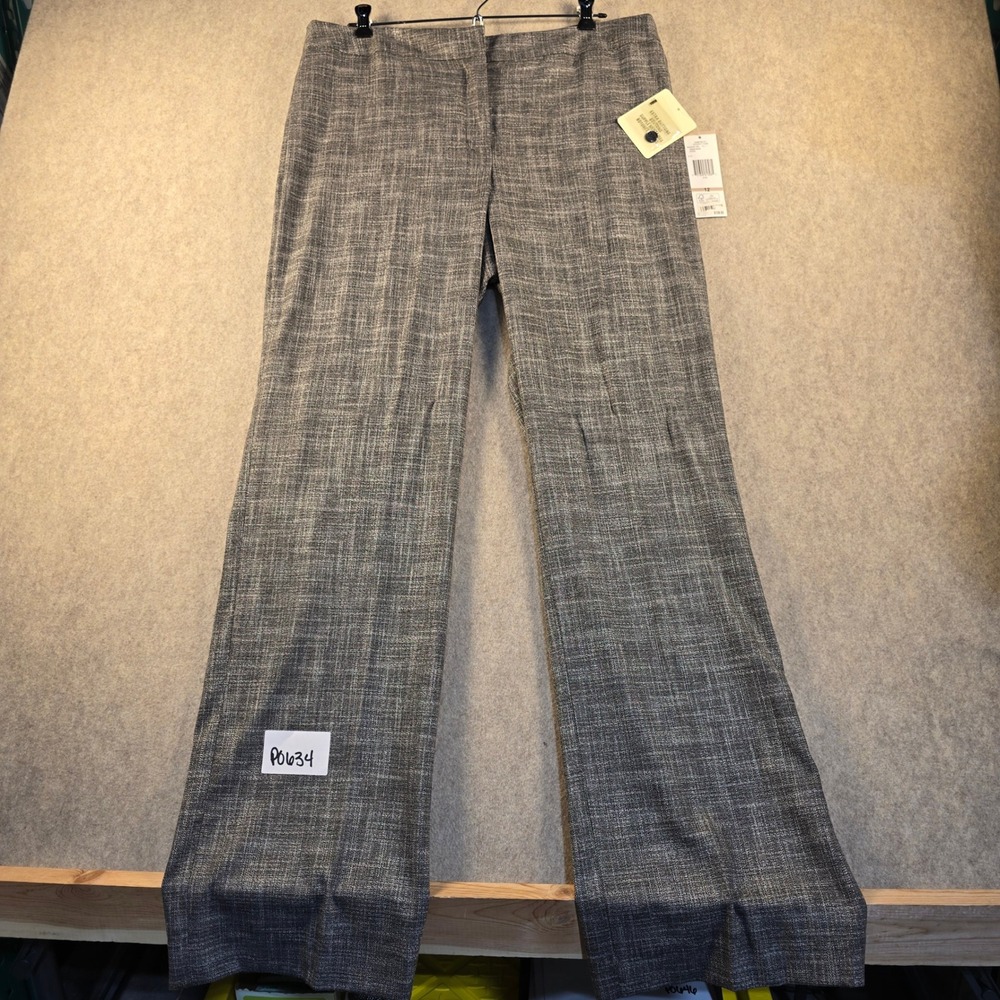 NWT Jones New York Collection Women 12 Dress Pants Shadow Grey Stretch Straight